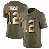 Nike Bears 12 Allen Robinson II Olive Gold Salute To Service Limited Jersey Dzhi,baseball caps,new era cap wholesale,wholesale hats